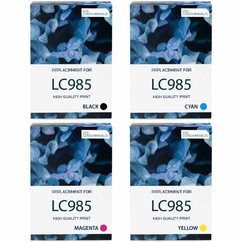 Pack de 4 cartouches de toner compatible LC985VALBP 