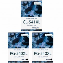 Pack de 3 Canon PG-540XL CL-541XL cartouches d'encre compatibles 