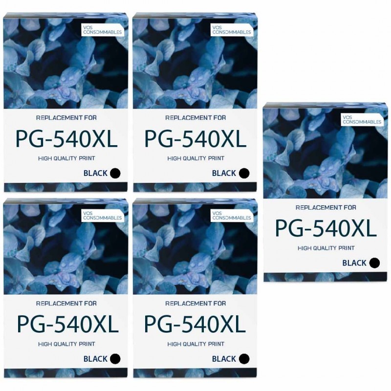 Pack de 5 Canon PG-540XL CL-541XL cartouches d'encre compatibles 