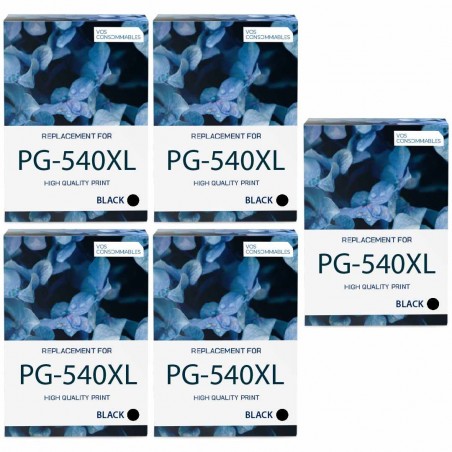 Pack de 5 Canon PG-540XL CL-541XL cartouches d'encre compatibles 