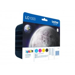 Brother LC1000 - Pack de 4 - noire, cyan, magenta, jaune - original - cartouche d'encre