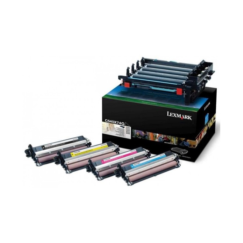 Lexmark C540X74G - Pack de 4 - noire, couleurs (cyan, magenta, jaune) - original - Kit image