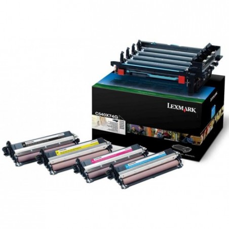 Lexmark C540X74G - Pack de 4 - noire, couleurs (cyan, magenta, jaune) - original - Kit image