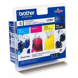 Brother LC980 - Pack de 4 - noire, cyan, magenta, jaune - original - cartouche d'encre