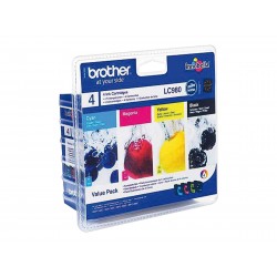 Brother LC980 - Pack de 4 - noire, cyan, magenta, jaune - original - cartouche d'encre