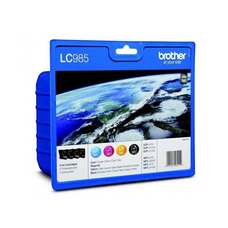 Brother LC985 - Pack de 4 - noire, cyan, magenta, jaune - originale - cartouche d'encre